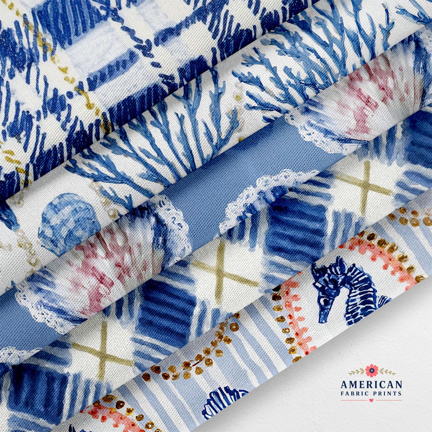 Blue Beaches Fabric Bundle Set - Shop now at American Fabric Prints