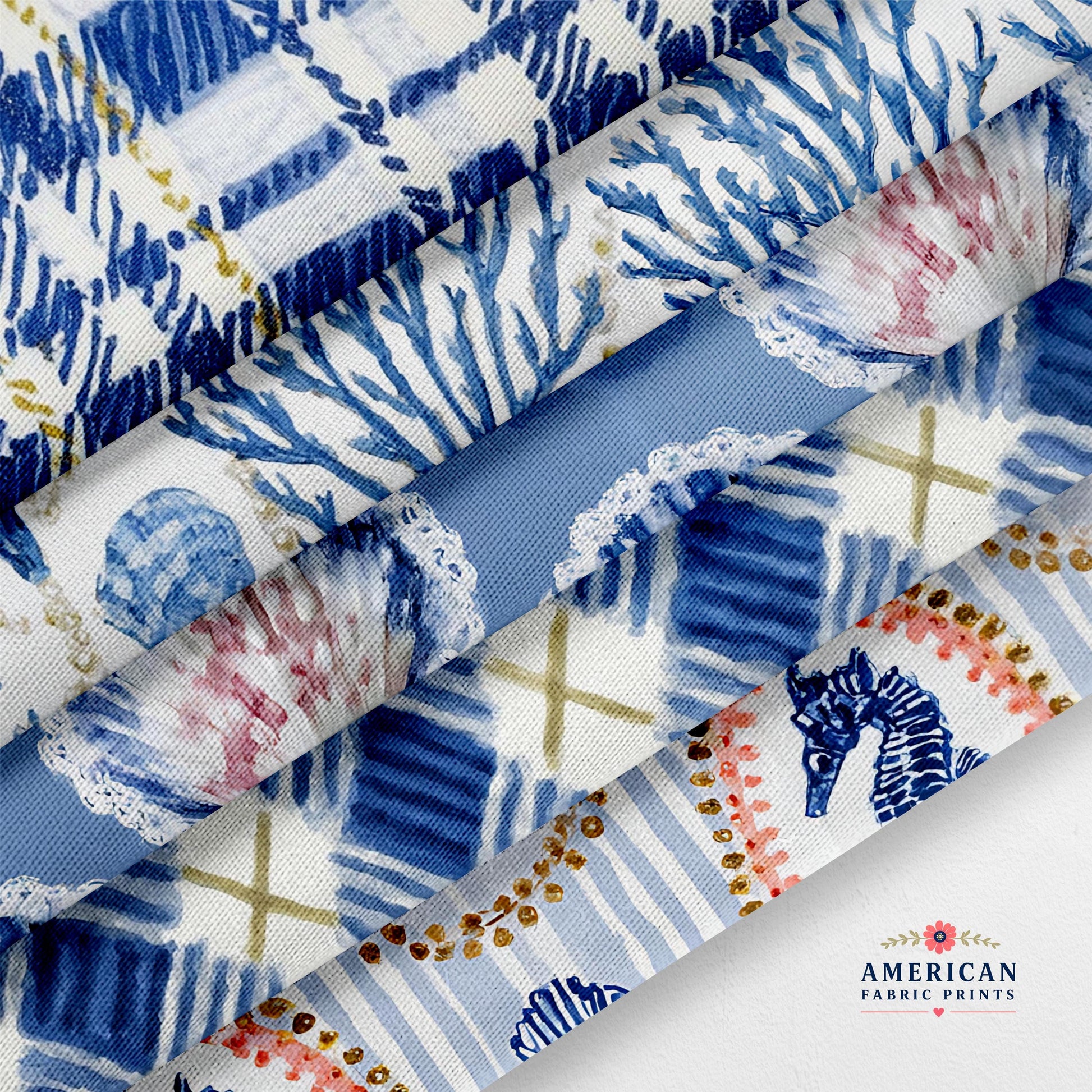 Blue Beaches Fabric Bundle Set - Shop now at American Fabric Prints