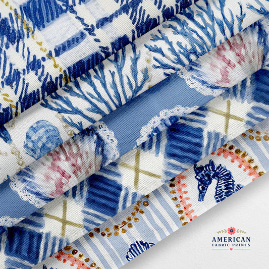 Blue Beaches Fabric Bundle Set - Shop now at American Fabric Prints