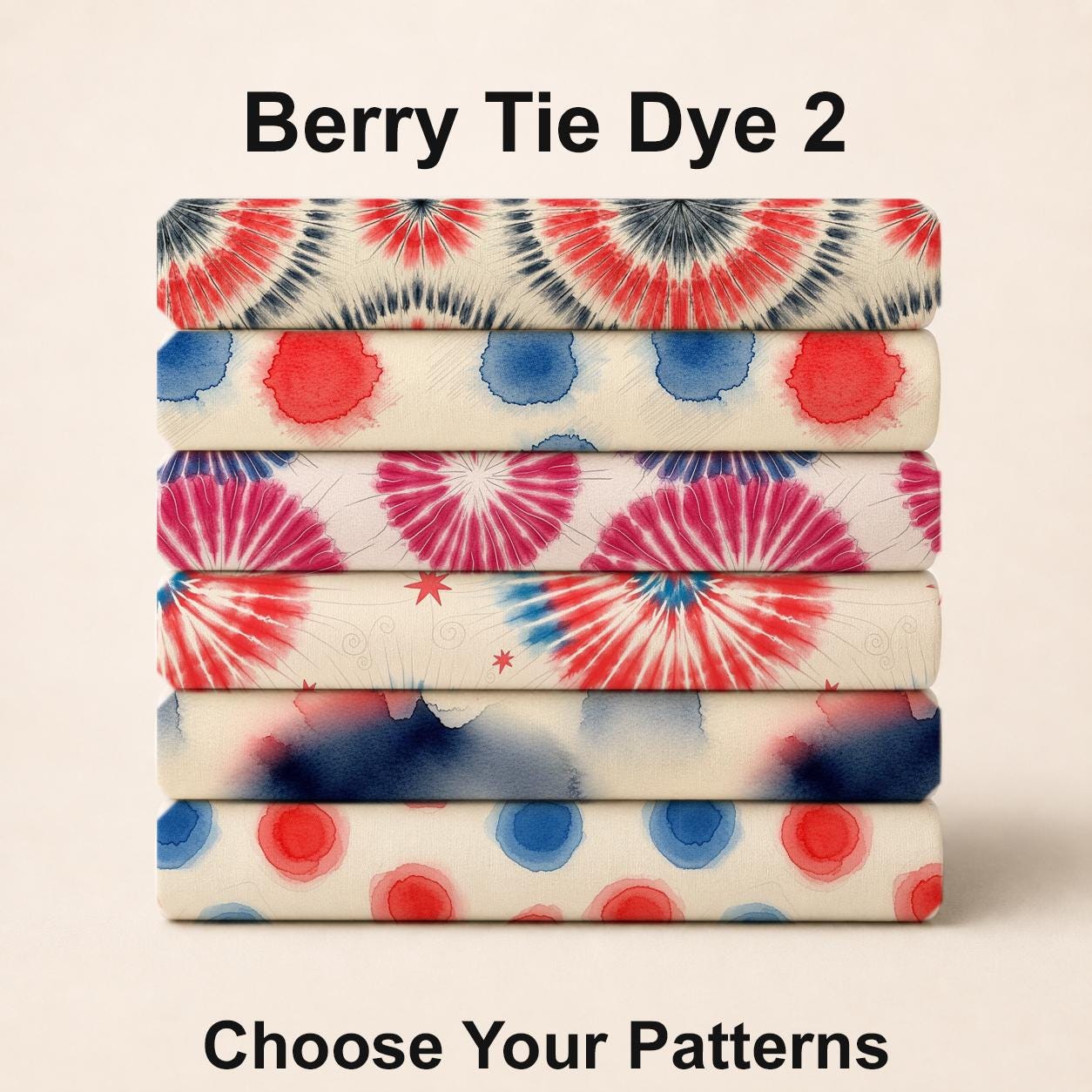 Berry Tie Dye 2 Fabric Bundle Set - Shop now at American Fabric Prints