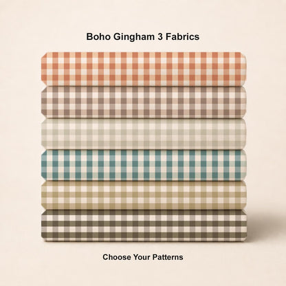 Neutral Gingham Quilting Fabric | Terracotta Taupe Sage Teal Khaki Olive | Pick Your Patterns | Fabric by the Yard | American Fabric Prints