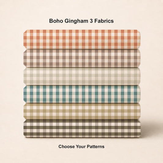 Neutral Gingham Quilting Fabric | Terracotta Taupe Sage Teal Khaki Olive | Pick Your Patterns | Fabric by the Yard | American Fabric Prints