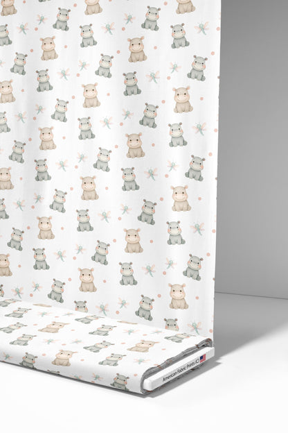Little Hippos Fabric - Shop now at American Fabric Prints
