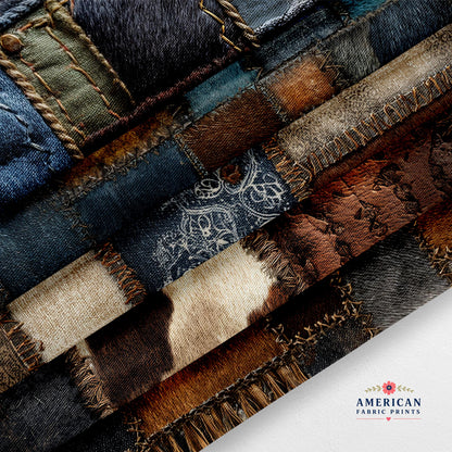 Western Patchwork Fabric Bundle Set - Shop now at American Fabric Prints