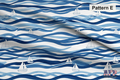 Blue Sailboat 2 Fabric Bundle Set - Shop now at American Fabric Prints