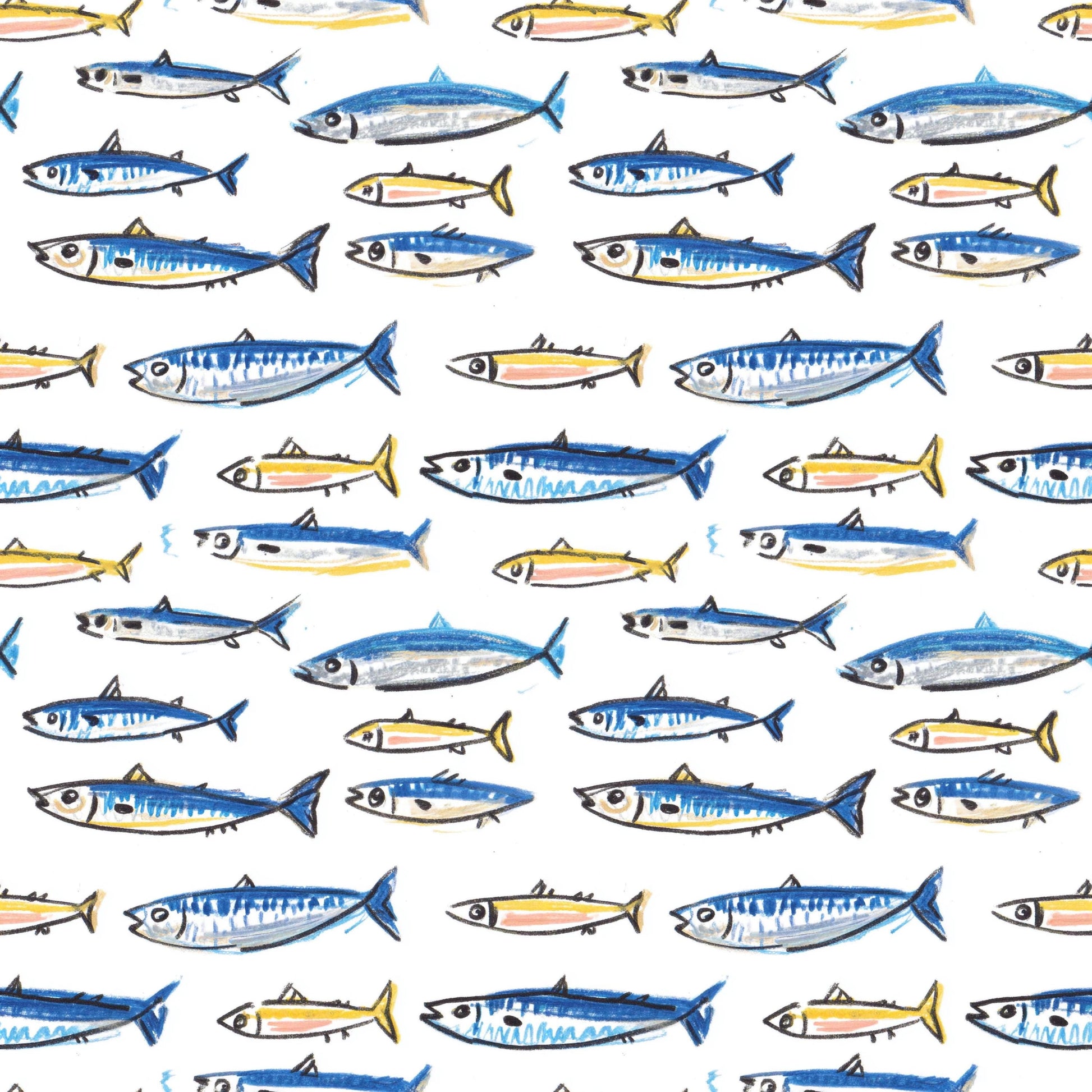 Doodle Coastal Vibes Fabric - Shop now at American Fabric Prints