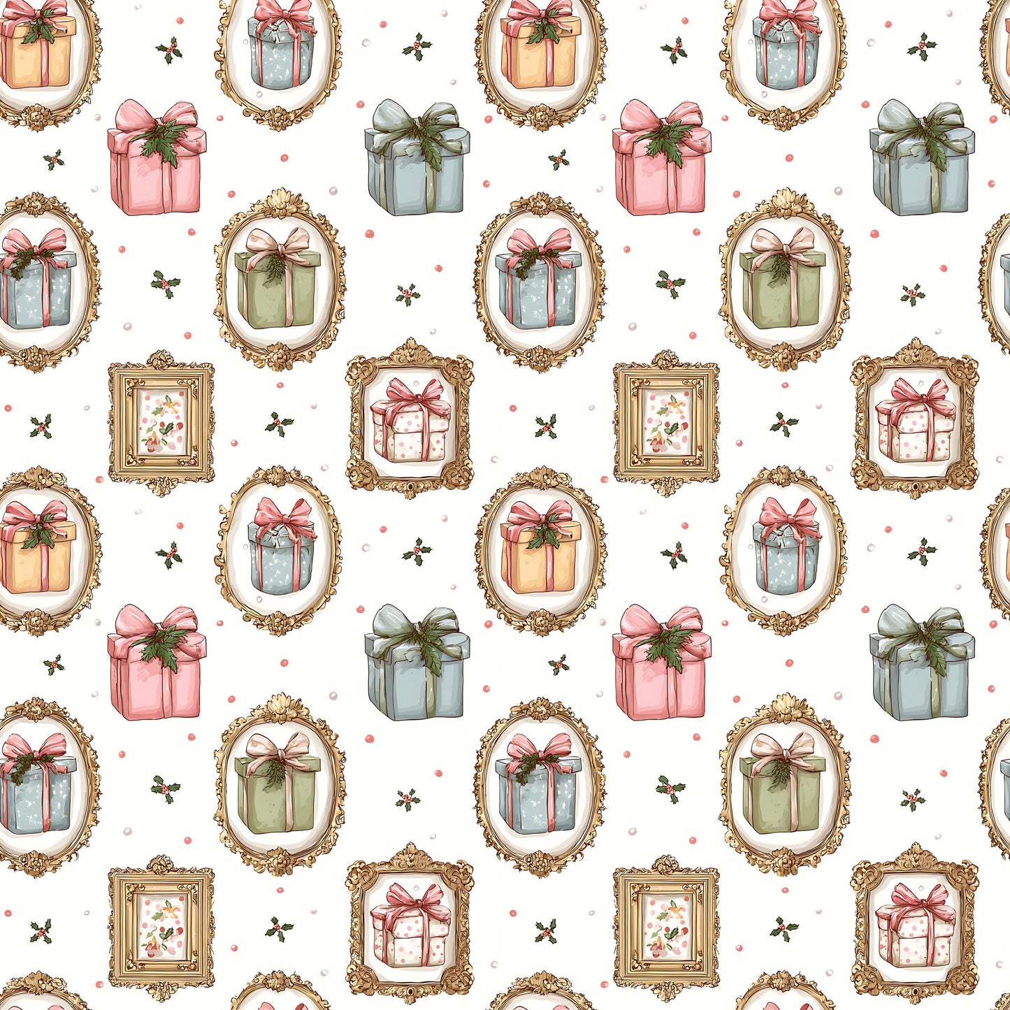 Christmas Frames Fabric - Shop now at American Fabric Prints