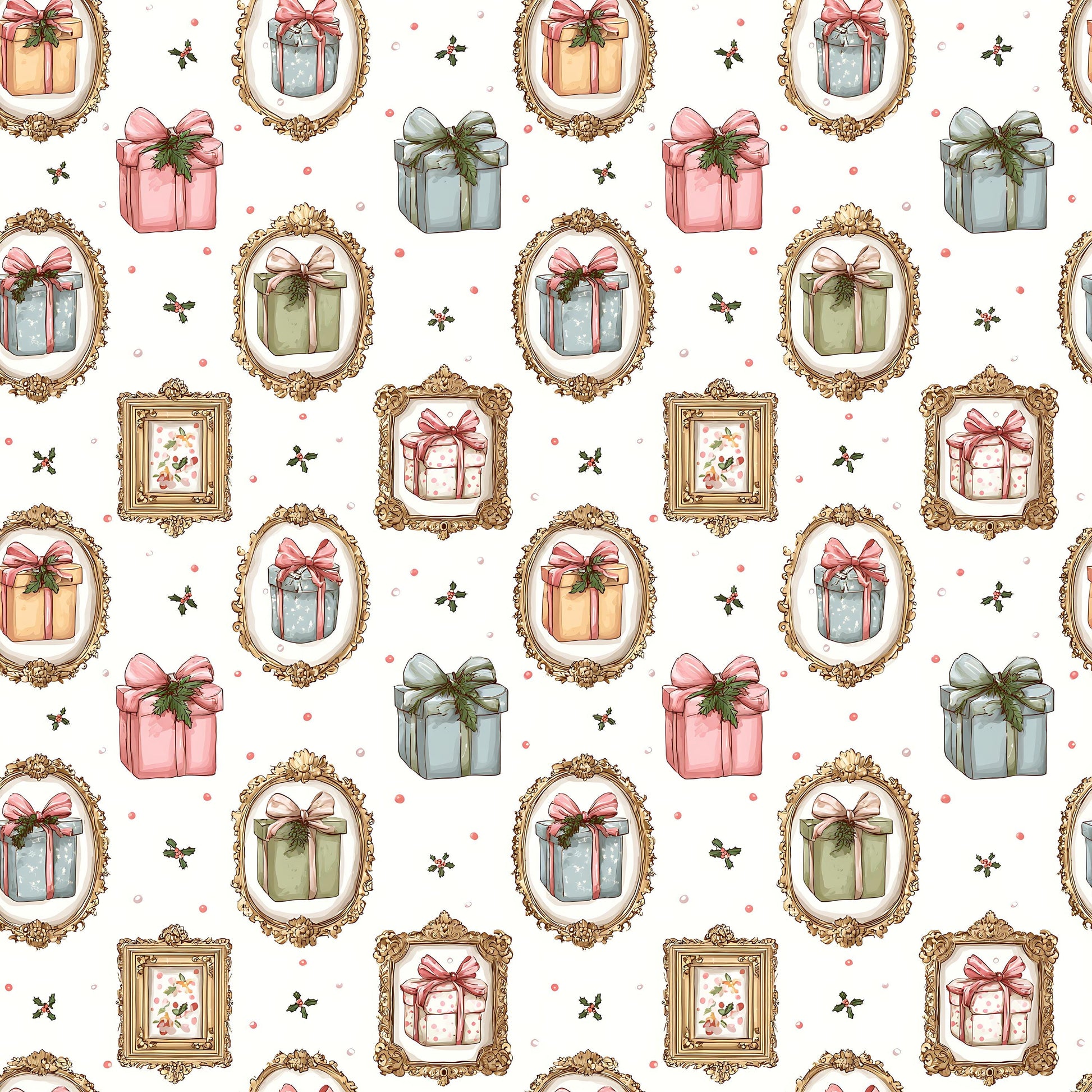 Christmas Frames Fabric - Shop now at American Fabric Prints