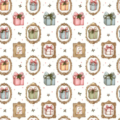 Christmas Frames Fabric - Shop now at American Fabric Prints