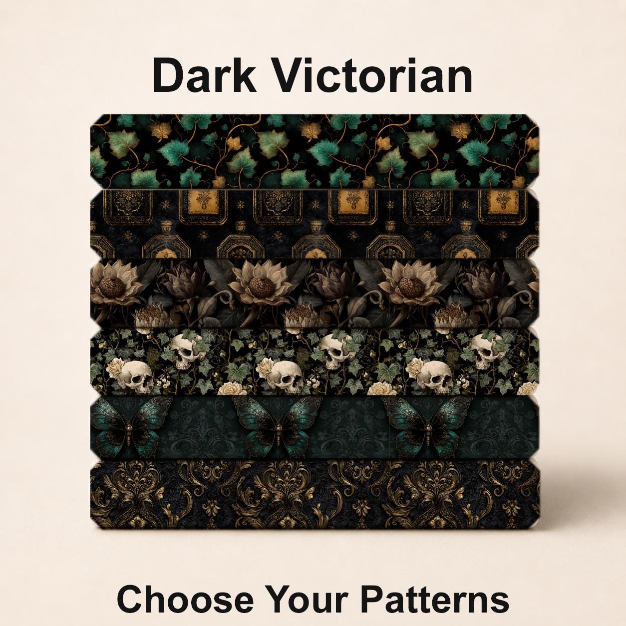 Dark Victorian Fabric Bundle Set - Shop now at American Fabric Prints