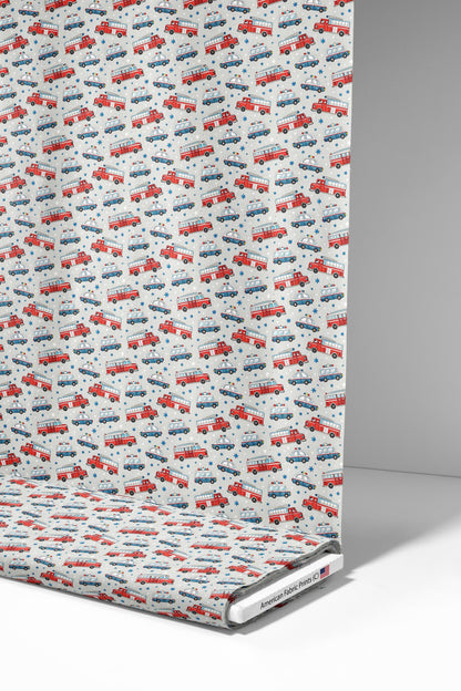 Emergency Vehicles Fabric - Shop now at American Fabric Prints