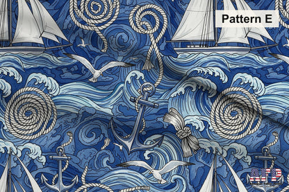 Blue Sailboat 3 Fabric Bundle Set - Shop now at American Fabric Prints