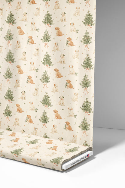 A Dogs Christmas Fabric - Shop now at American Fabric Prints