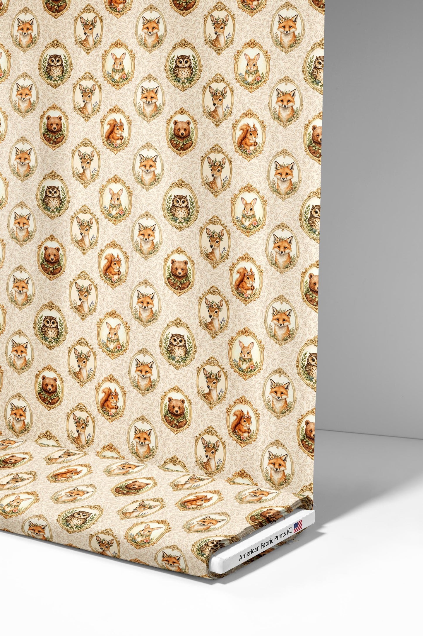 Woodland Animal Portrait Fabric - Shop now at American Fabric Prints