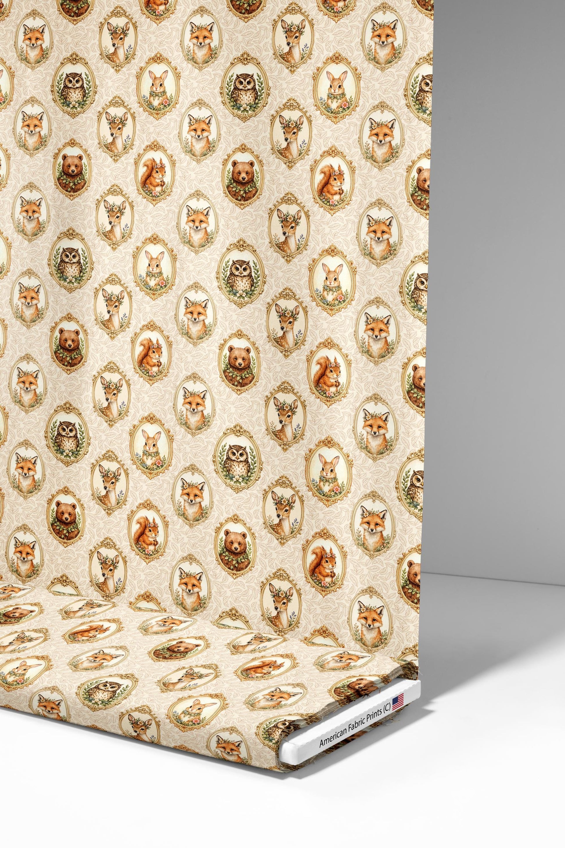 Woodland Animal Portrait Fabric - Shop now at American Fabric Prints