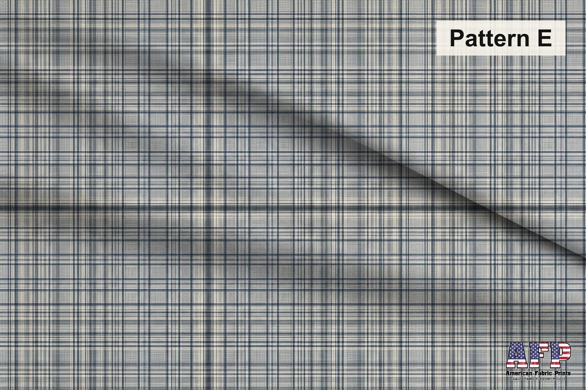 Blue and Beige Plaid 4 Fabric Bundle Set - Shop now at American Fabric Prints
