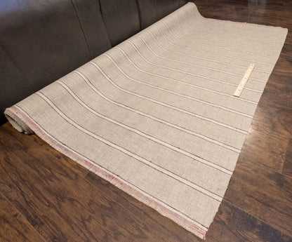 Kravet Beige with Black Stripe Vintage Style Fabric.