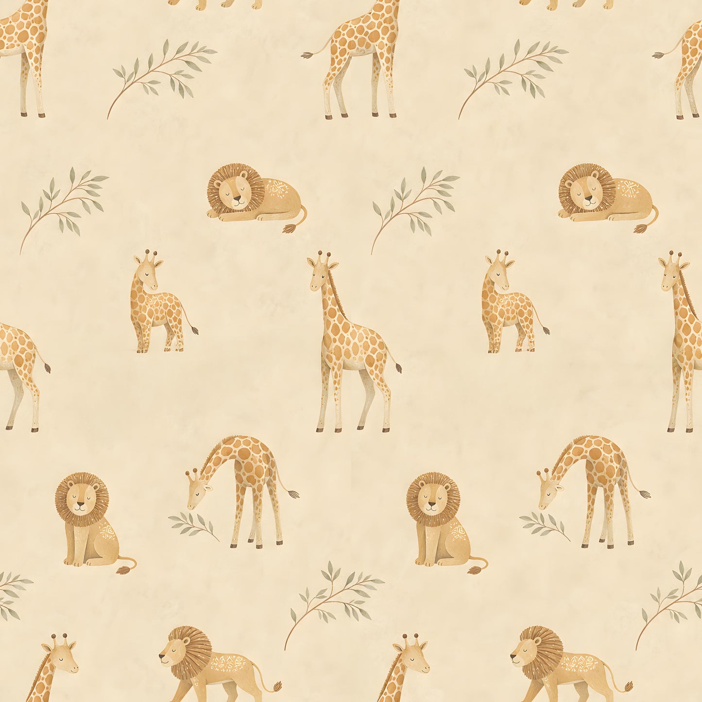 Safari Animals Nursery Fabric - Shop now at American Fabric Prints