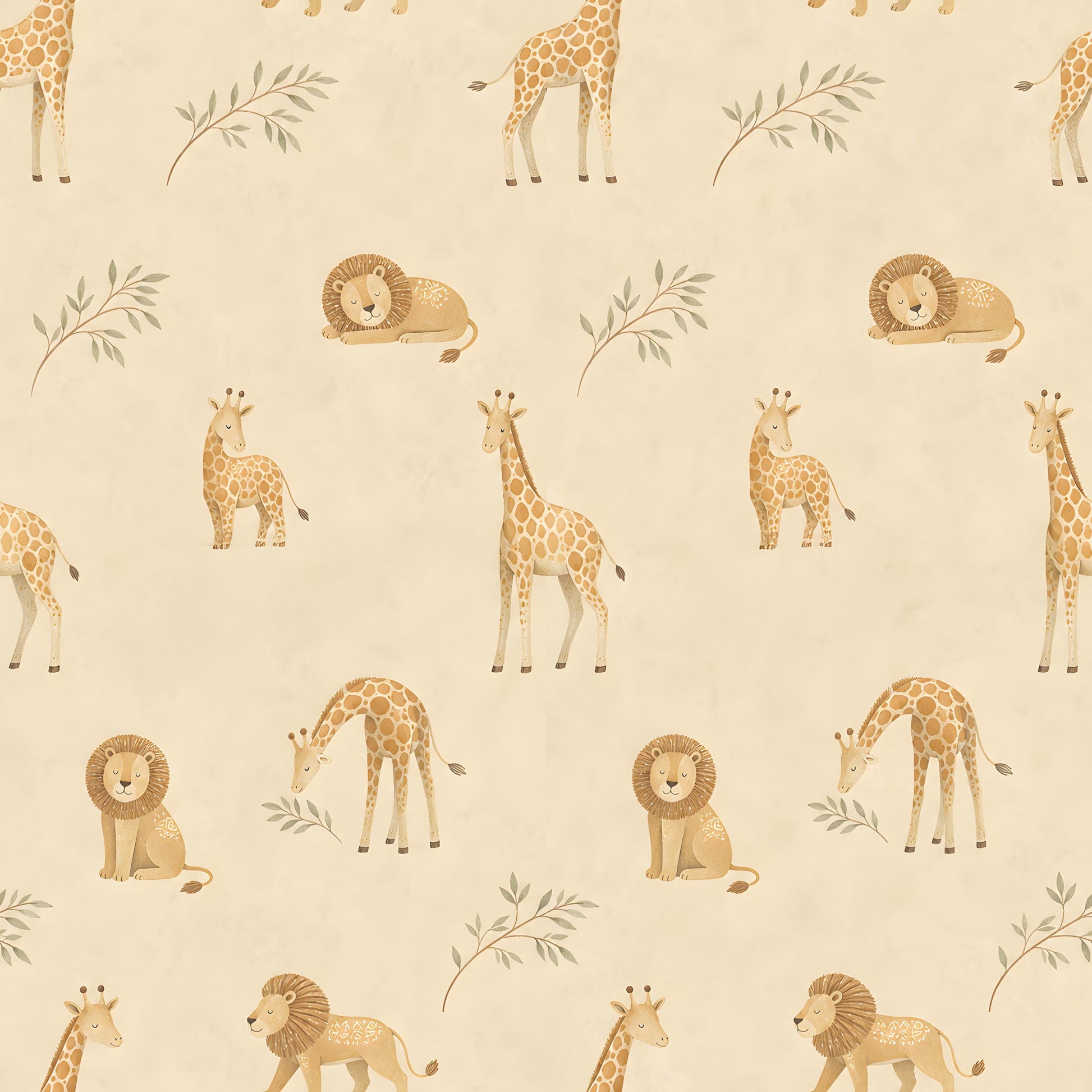 Safari Animals Nursery Fabric - Shop now at American Fabric Prints
