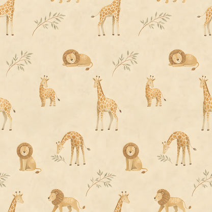 Safari Animals Nursery Fabric - Shop now at American Fabric Prints