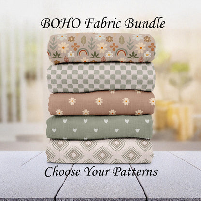 BOHO Fabric Bundle | Gender Neutral Quilt Fabric | BOHO Patterns | Nursery Fabric | Baby Fabric | Cotton Fabric | Tribal Patterns