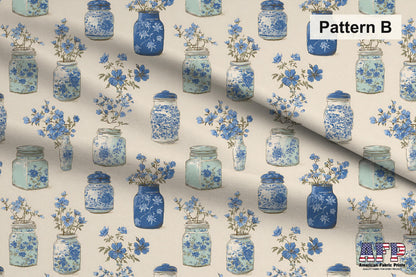 Blue Vases Fabric Bundle Set - Shop now at American Fabric Prints