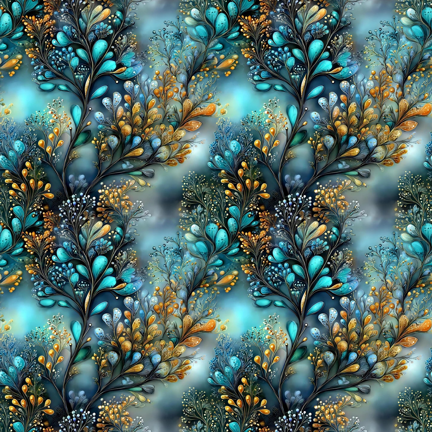 Mystical Coral Fabric - Shop now at American Fabric Prints