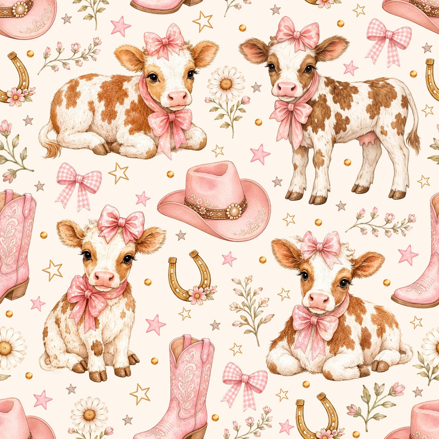 Pink Western Farm Fabric - Shop now at American Fabric Prints