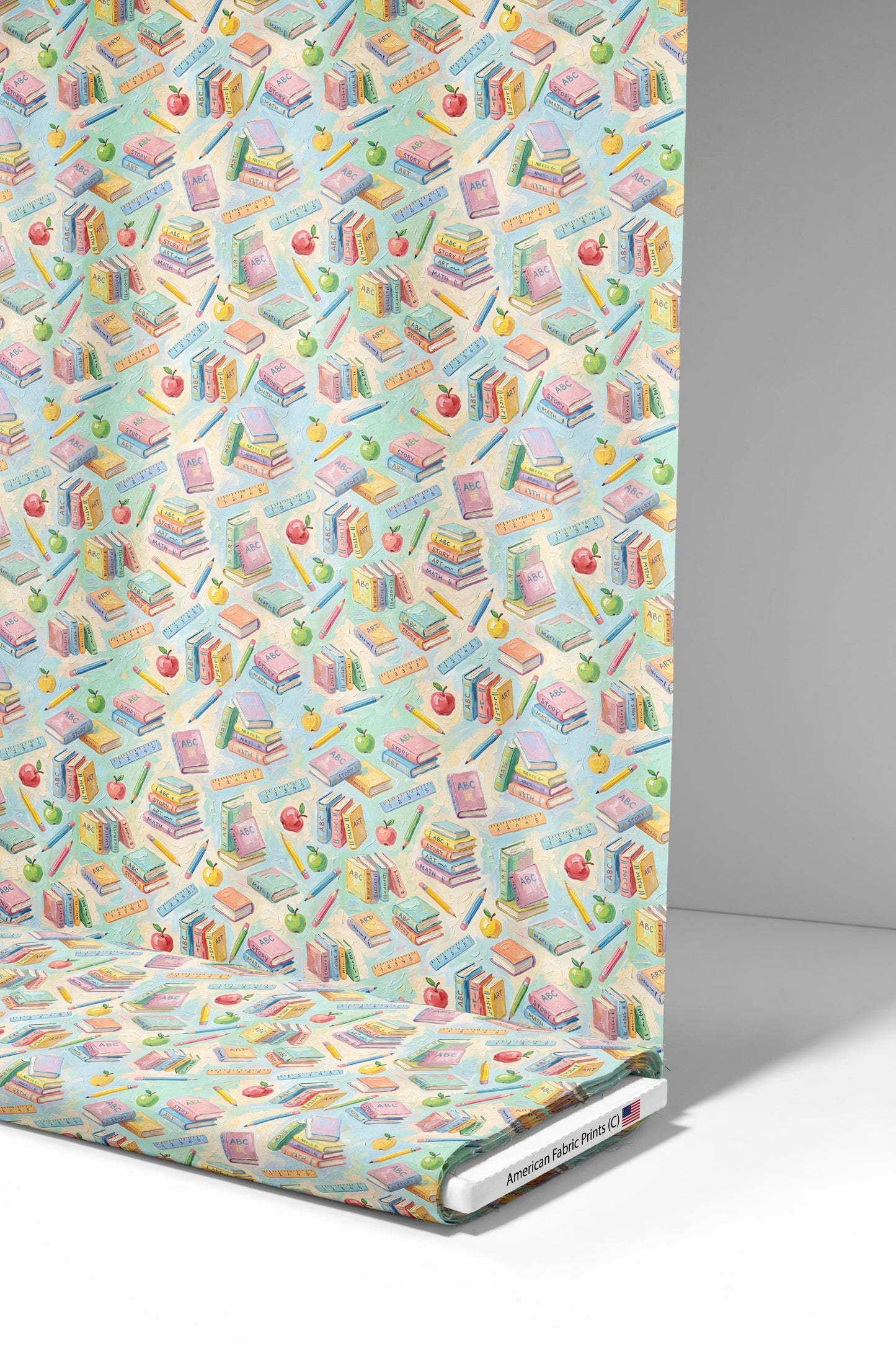 Back To School Pastel Fabric - Shop now at American Fabric Prints