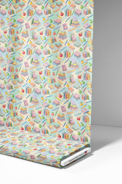 Back To School Pastel Fabric - Shop now at American Fabric Prints
