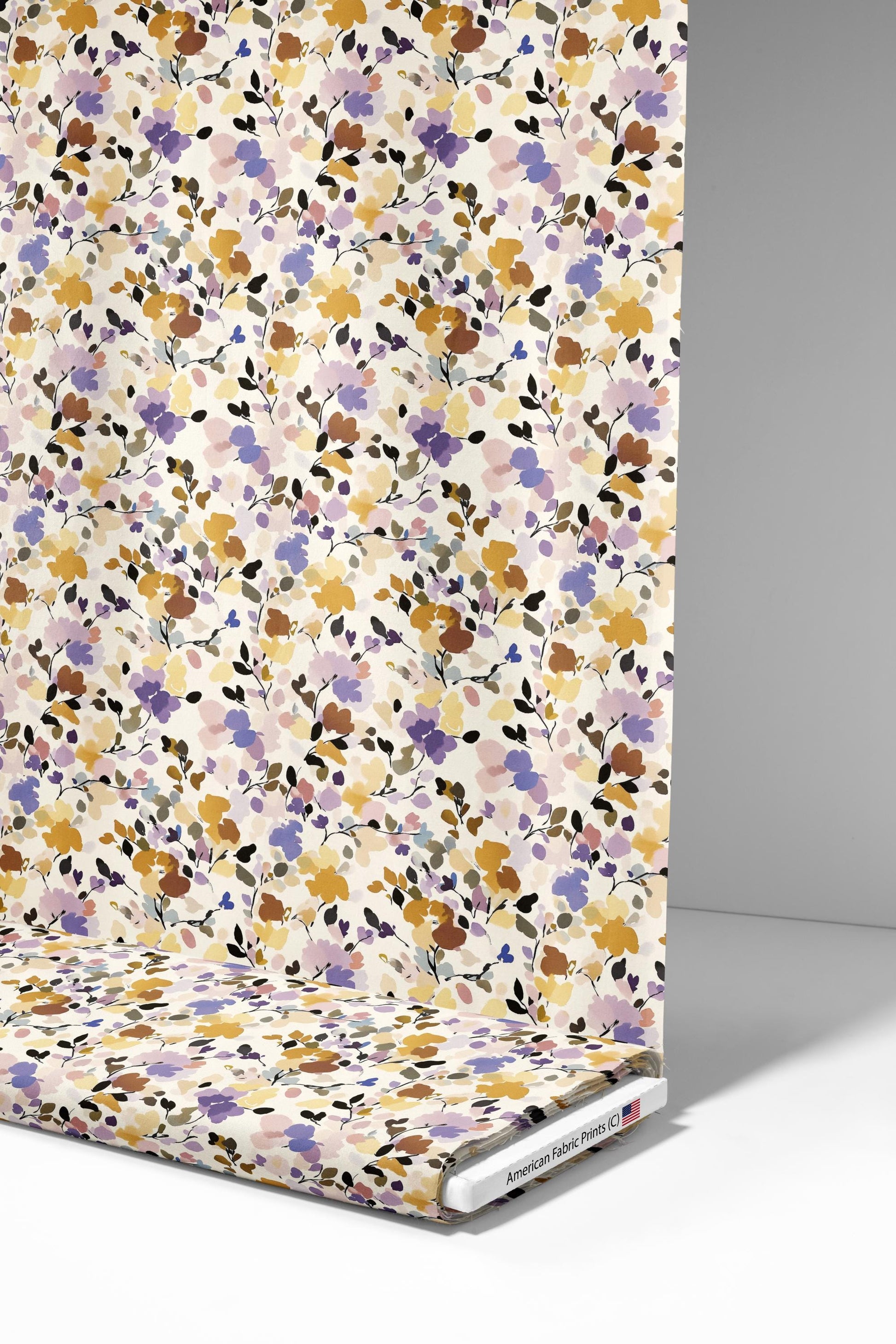 Abstract Purple Floral Fabric - Shop now at American Fabric Prints
