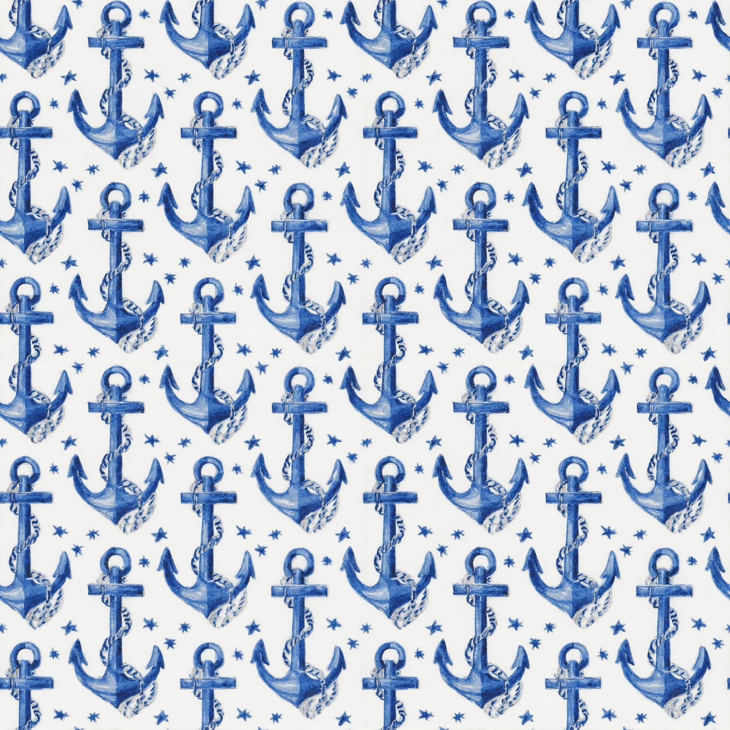 Blue Anchors Fabric - Shop now at American Fabric Prints