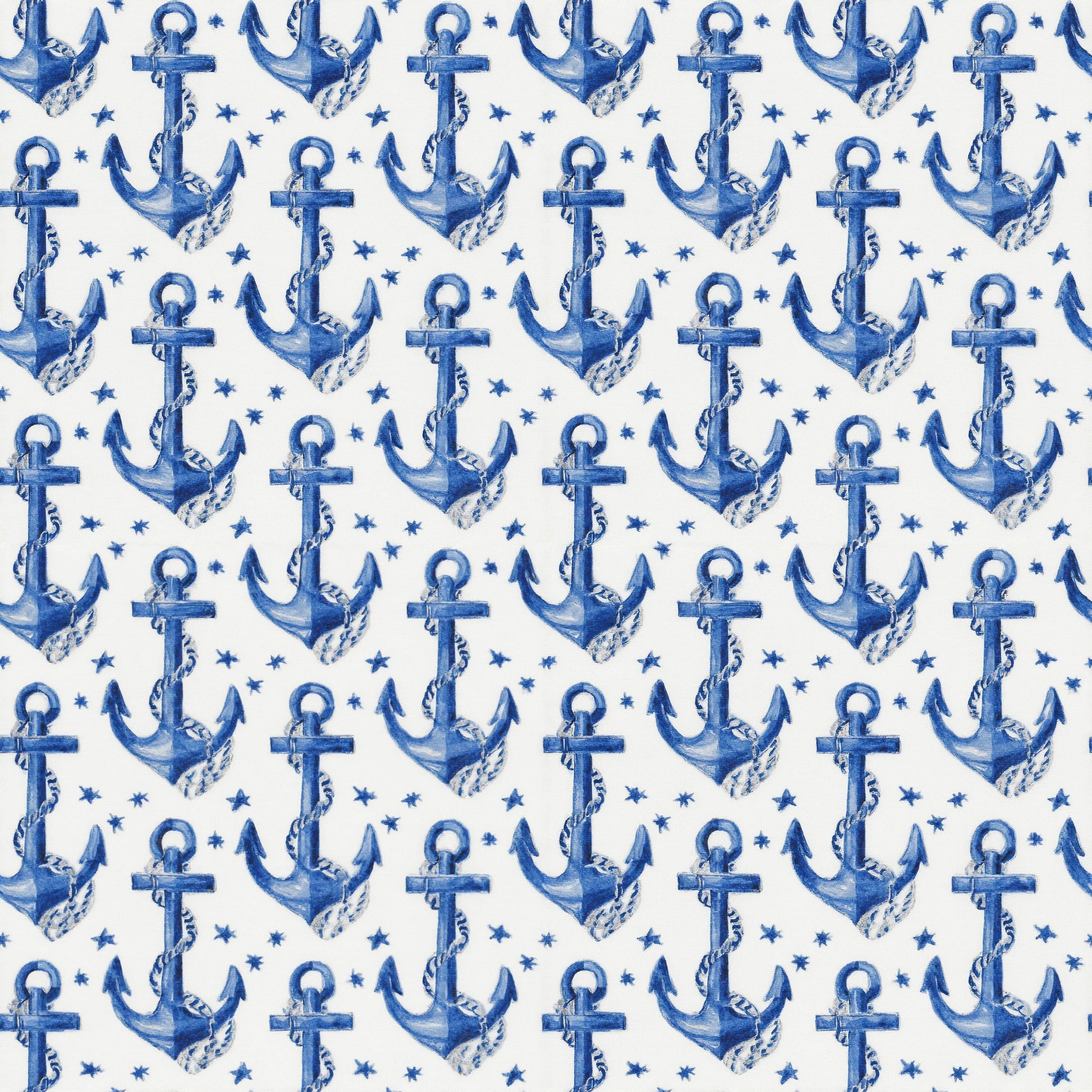Blue Anchors Fabric - Shop now at American Fabric Prints