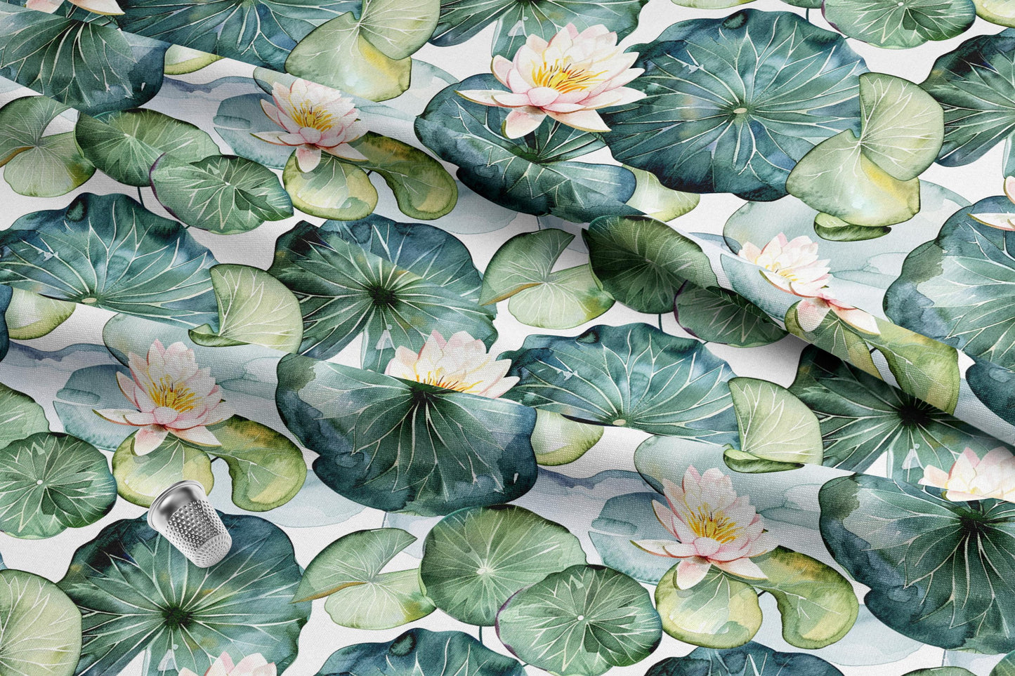 Lilly Pad Fabric | Premium Cotton Quilt Fabric | Spring Lake Quilting Cotton | Made in the USA | American Fabric Prints | Lilly Pad Quilt
