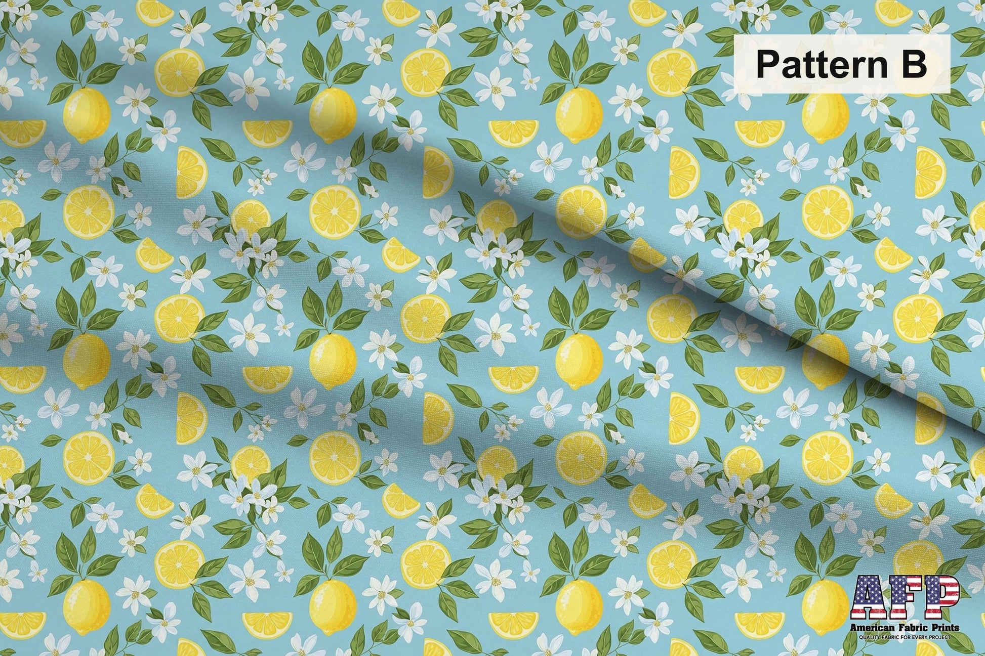 Lemons + Blue Fabric Bundle Set - Shop now at American Fabric Prints