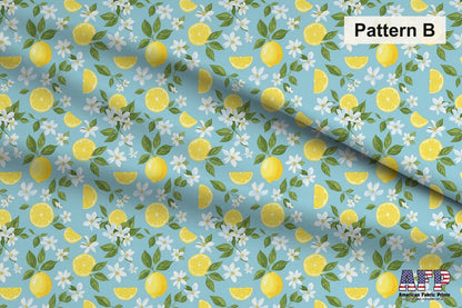 Lemons + Blue Fabric Bundle Set - Shop now at American Fabric Prints