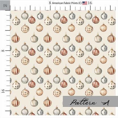 BOHO Christmas Quilting Fabric Set, Christmas Quilt Fabric, USA Made, Premium Cotton Christmas Quilting Fabric, American Fabric Prints