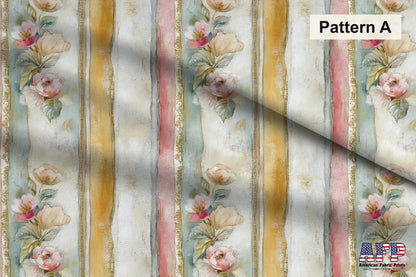 Spring Floral and Stripes Fabric Bundle Set - Shop now at American Fabric Prints