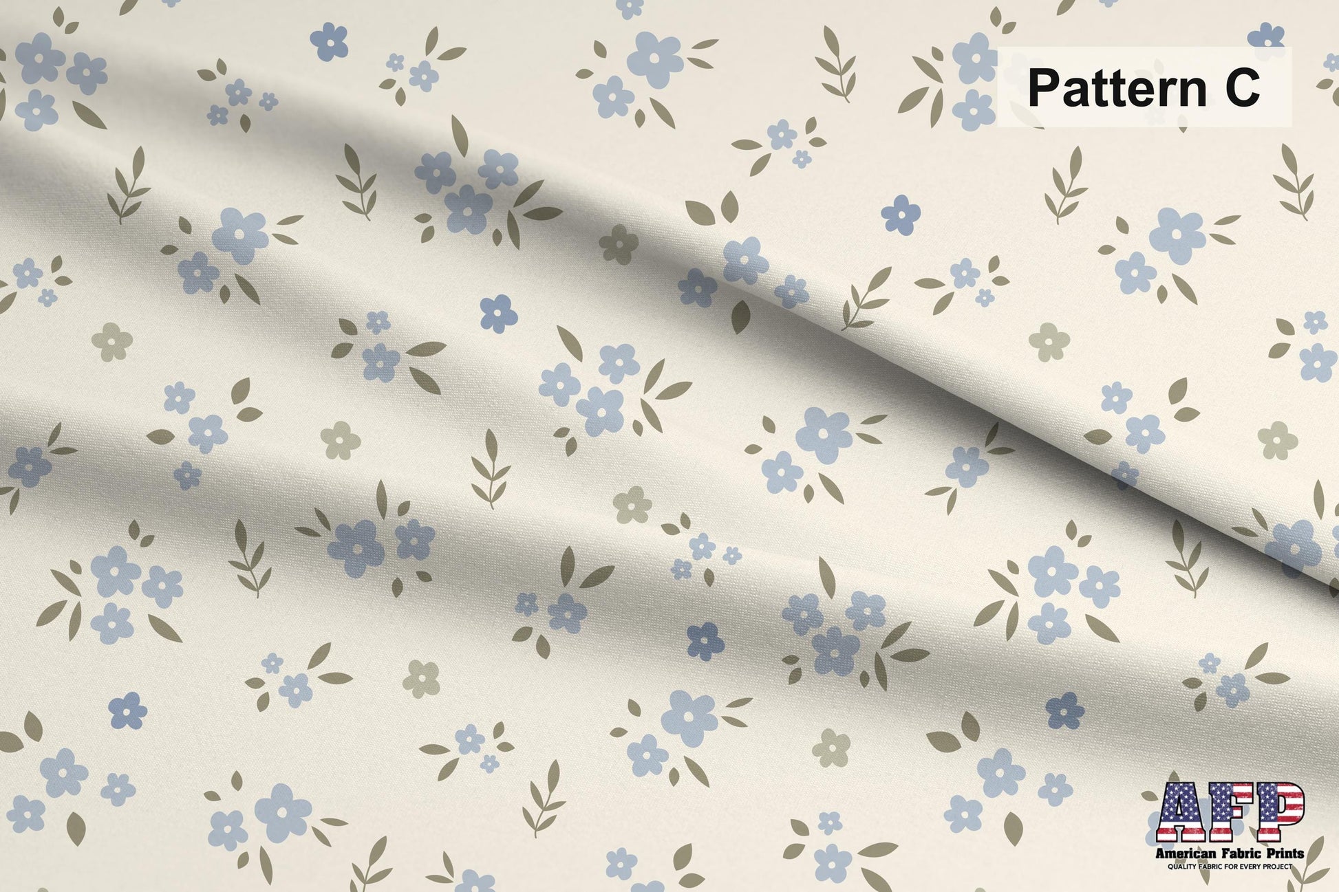 Country Florals in Blue 2 Fabric Bundle Set - Shop now at American Fabric Prints