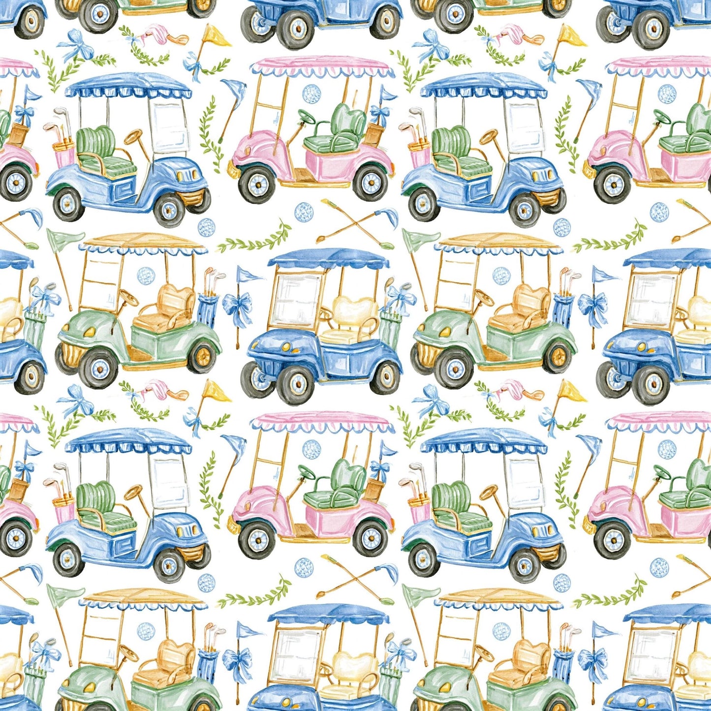 Preppy Golf Fabric - Shop now at American Fabric Prints