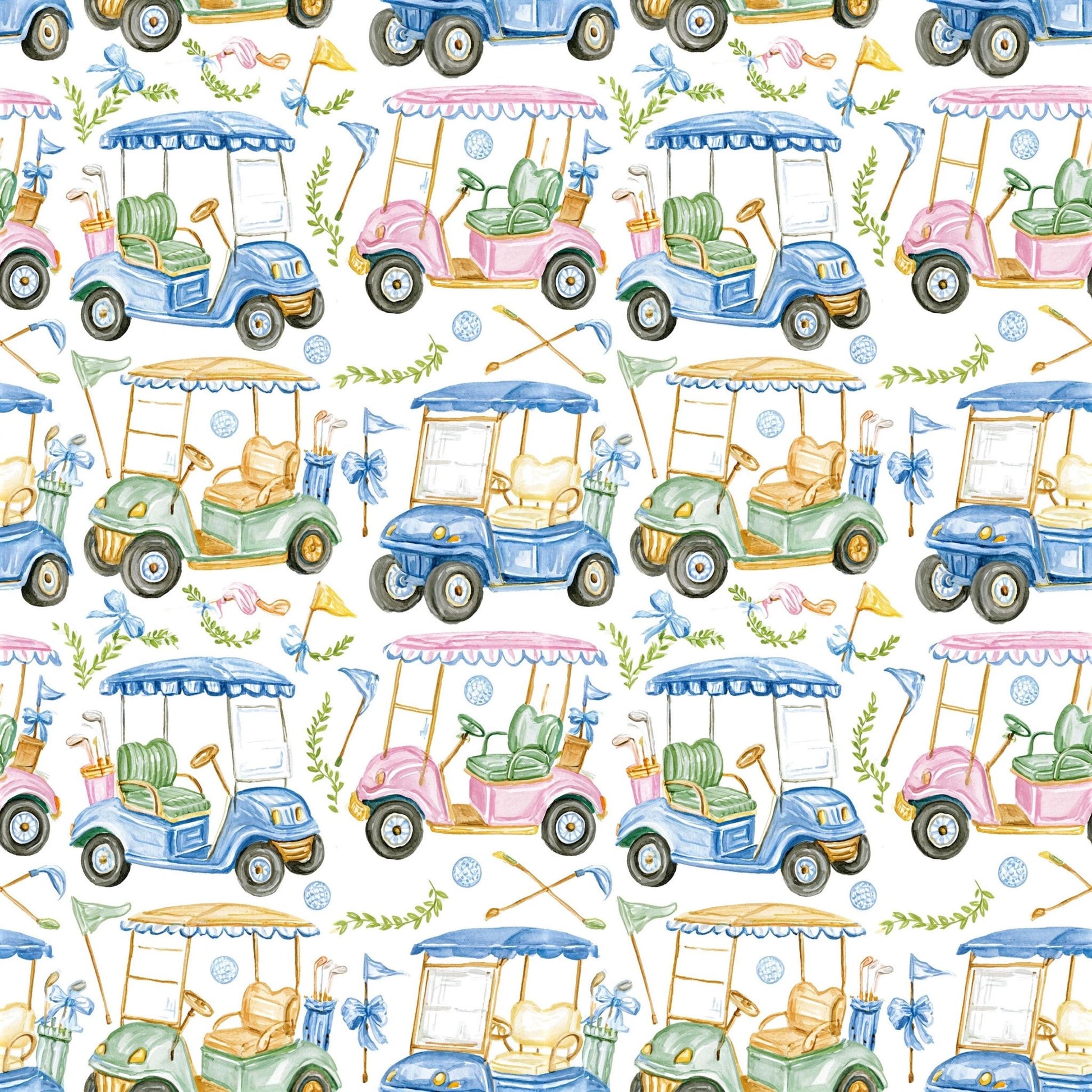 Preppy Golf Fabric - Shop now at American Fabric Prints