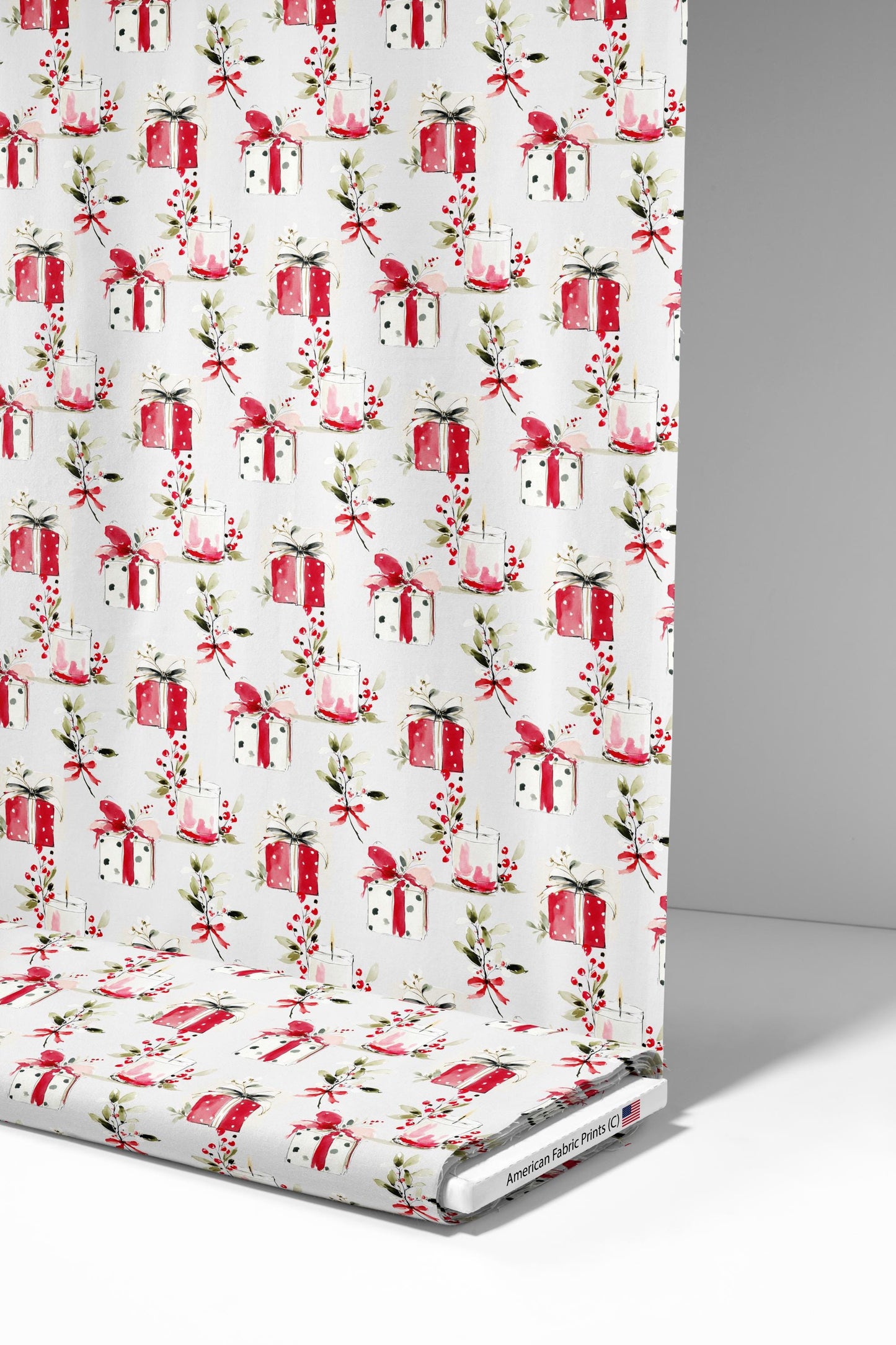 Christmas Candle Fabric - Shop now at American Fabric Prints