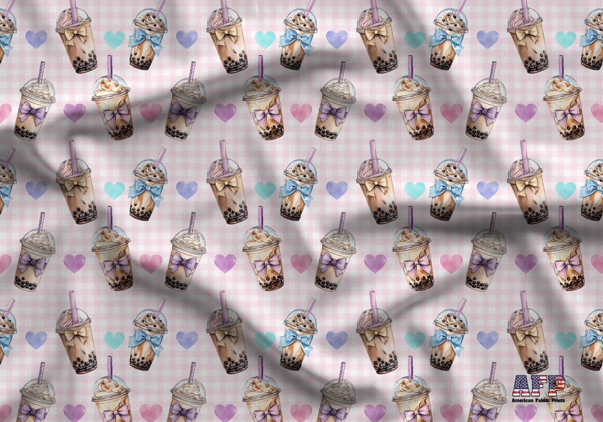 Boba Tea Fabric - Shop now at American Fabric Prints