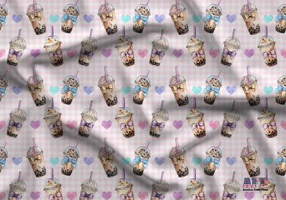 Boba Tea Fabric - Shop now at American Fabric Prints