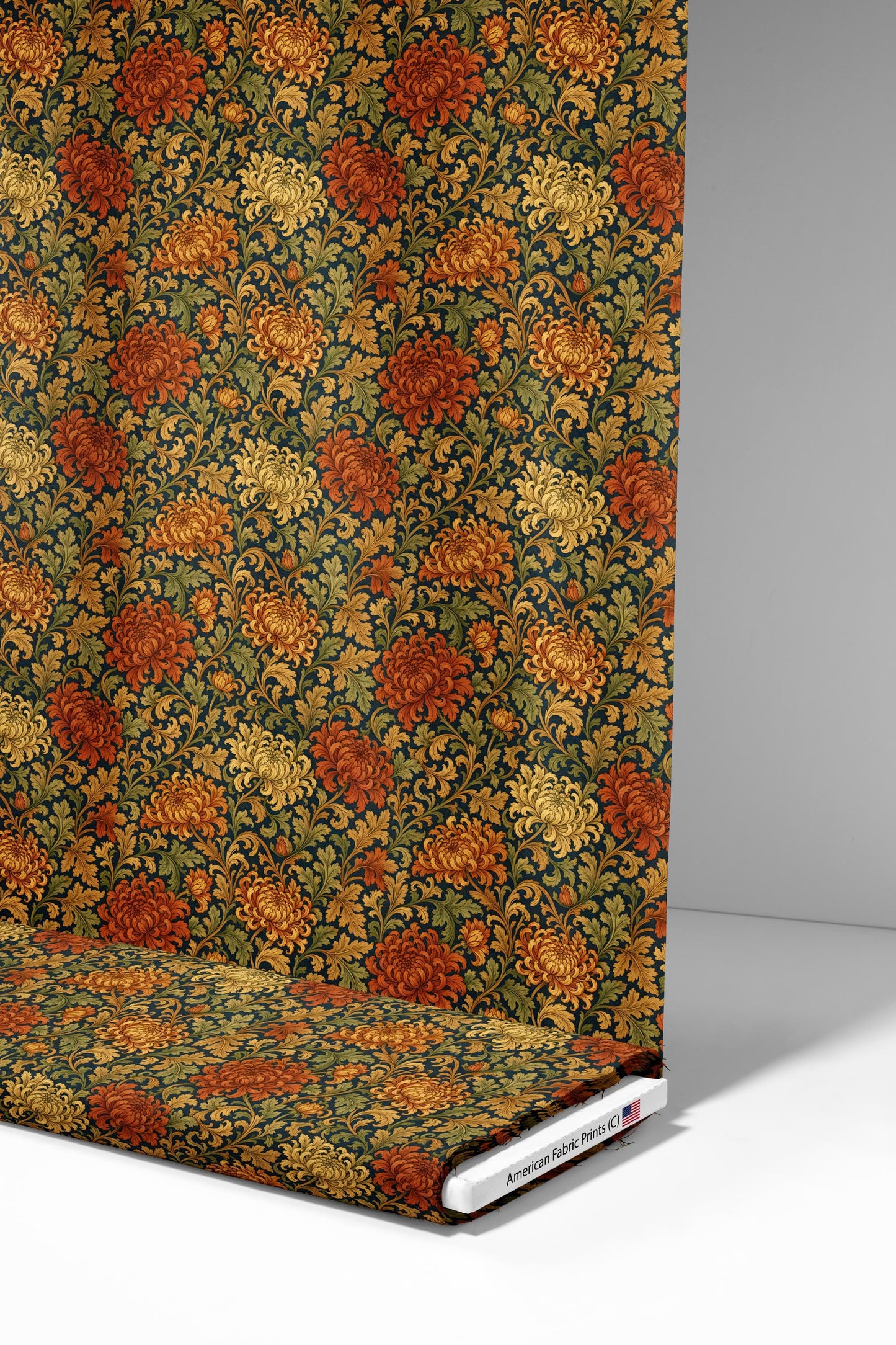 Victorian Chrysanthemum Fabric - Shop now at American Fabric Prints