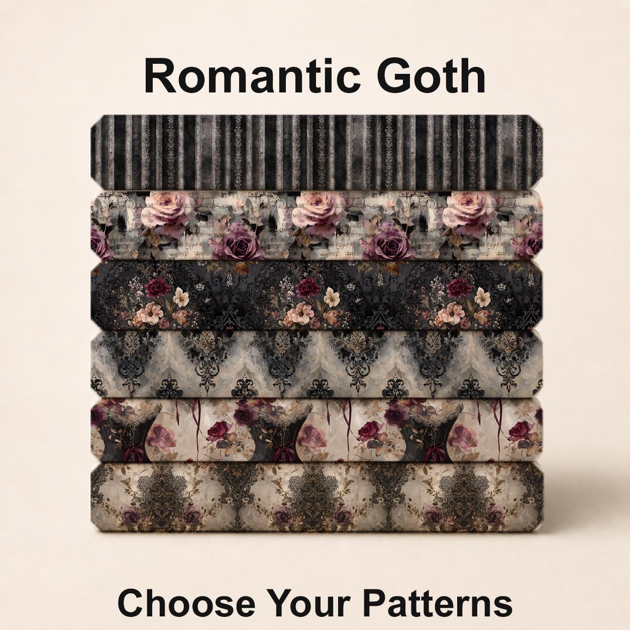 Romantic Goth Fabric Bundle Set - Shop now at American Fabric Prints