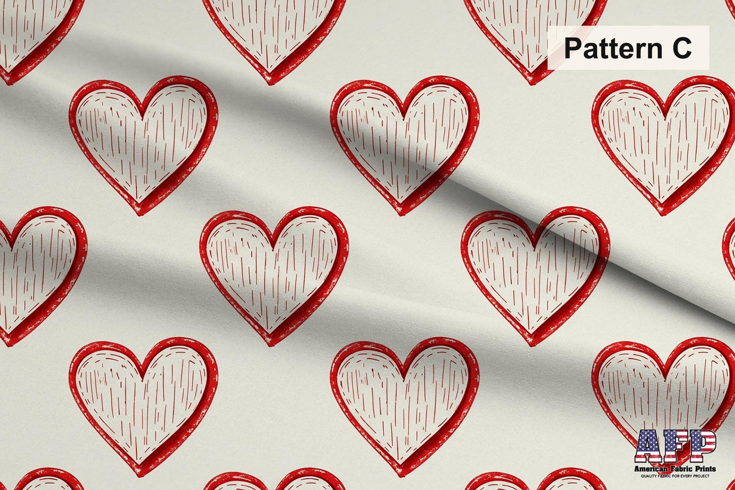 Black + Red Hearts 2 Fabric Bundle Set - Shop now at American Fabric Prints