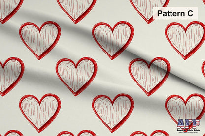 Black + Red Hearts 2 Fabric Bundle Set - Shop now at American Fabric Prints
