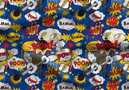 Comic Book Blast Fabric - Shop now at American Fabric Prints