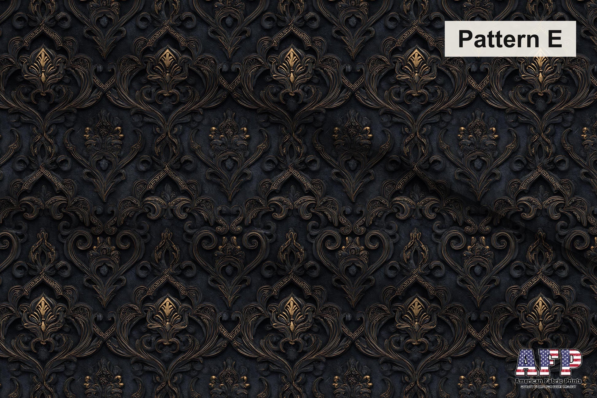 Dark Victorian Black and Gold Fabric Bundle Set - Shop now at American Fabric Prints